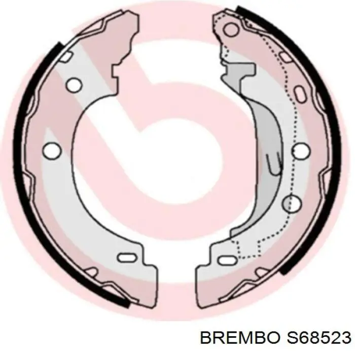 S68523 Brembo колодки тормозные задние барабанные