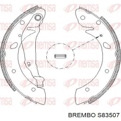 S83507 Brembo Барабанные тормозные колодки