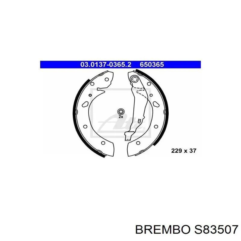 Тормоза рабочие задние ножные и тормозные барабаны Brembo S83507 цена, от 20.33 USD