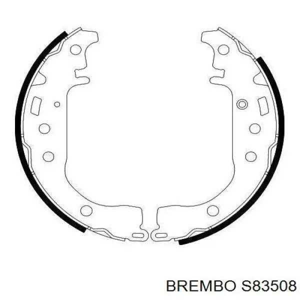 Задние барабанные колодки S83508 Brembo