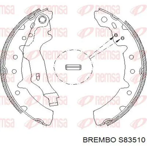 Задние барабанные колодки S83510 Brembo