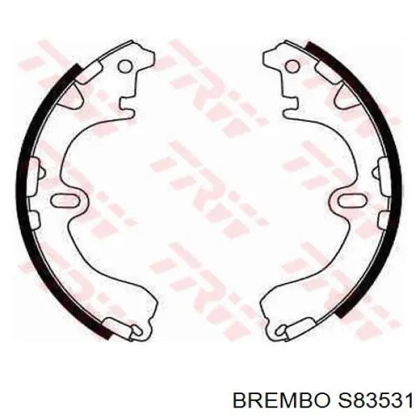 Задние барабанные колодки S83531 Brembo