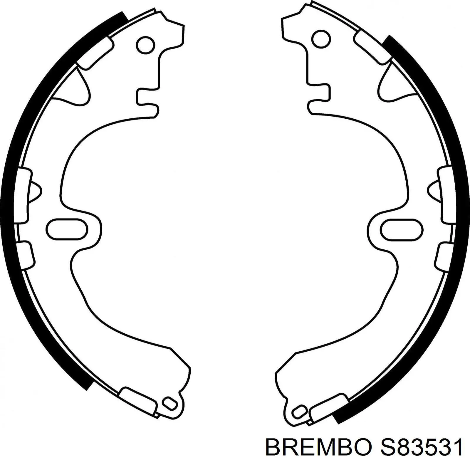 Задние барабанные колодки S83531 Brembo