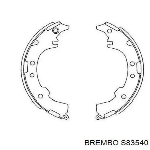 Задние барабанные колодки S83540 Brembo