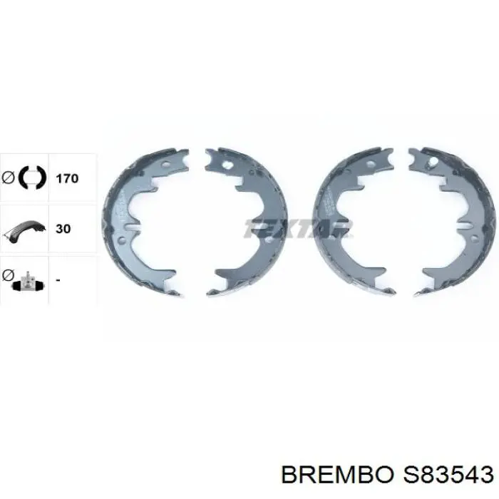 Купить S83543 Brembo Колодки ручника/стояночного тормоза