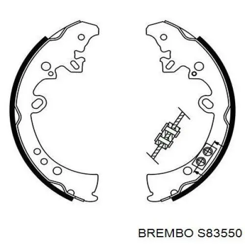 Задние барабанные колодки S83550 Brembo