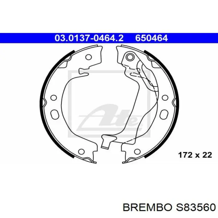 S83560 Brembo Барабанные тормозные колодки