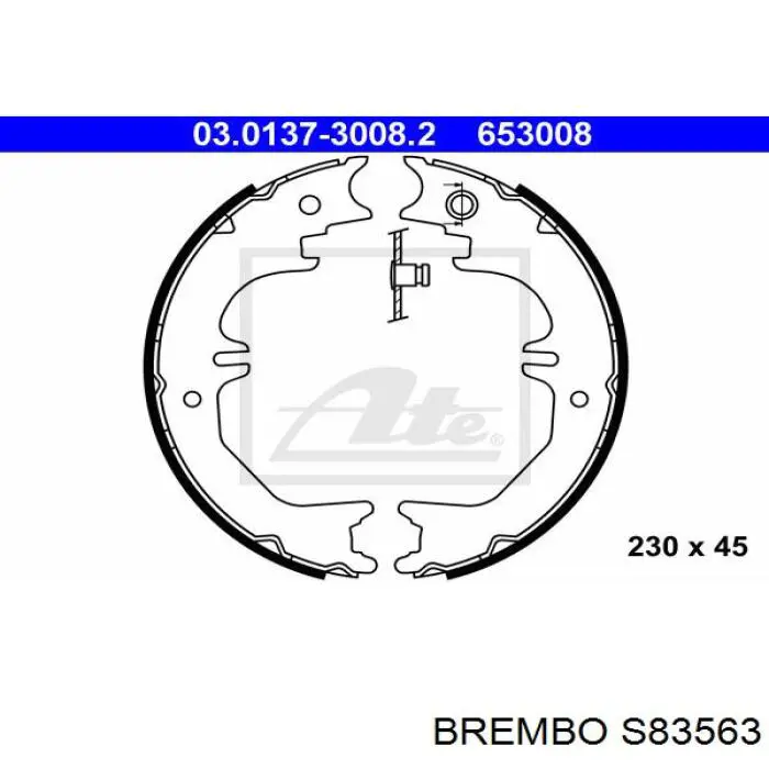 Купить S83563 Brembo Колодки ручника/стояночного тормоза