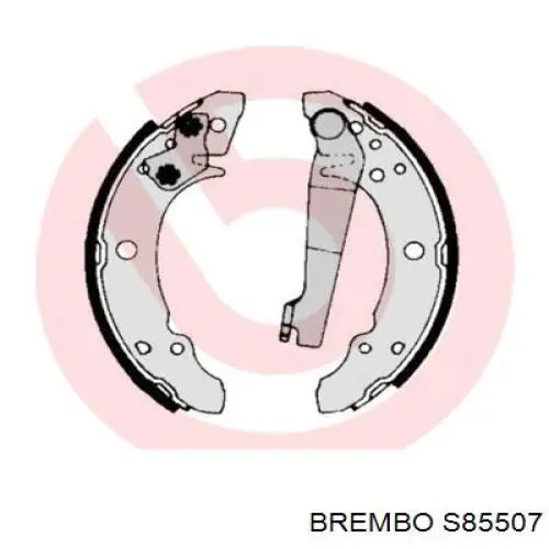 S85507 Brembo колодки тормозные задние барабанные