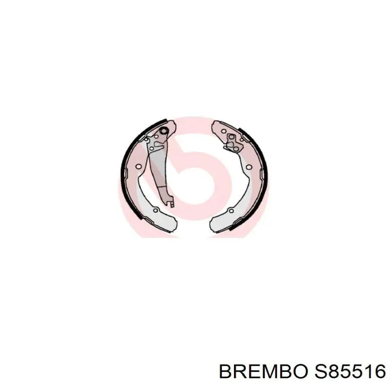 S85516 Brembo колодки тормозные задние барабанные