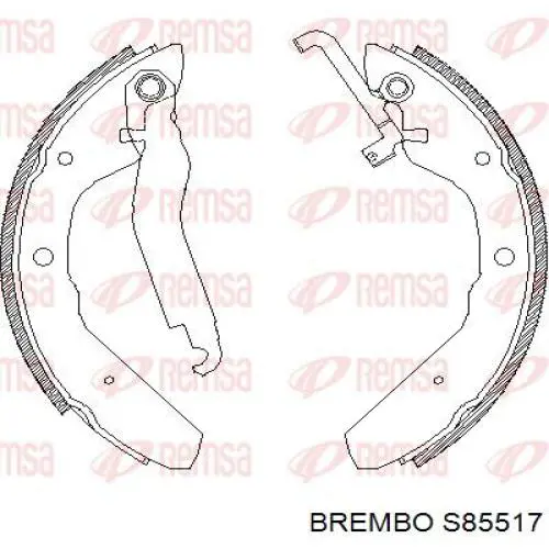 Задние барабанные колодки S85517 Brembo