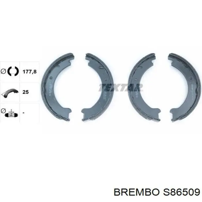 Купить S86509 Brembo Колодки ручника/стояночного тормоза