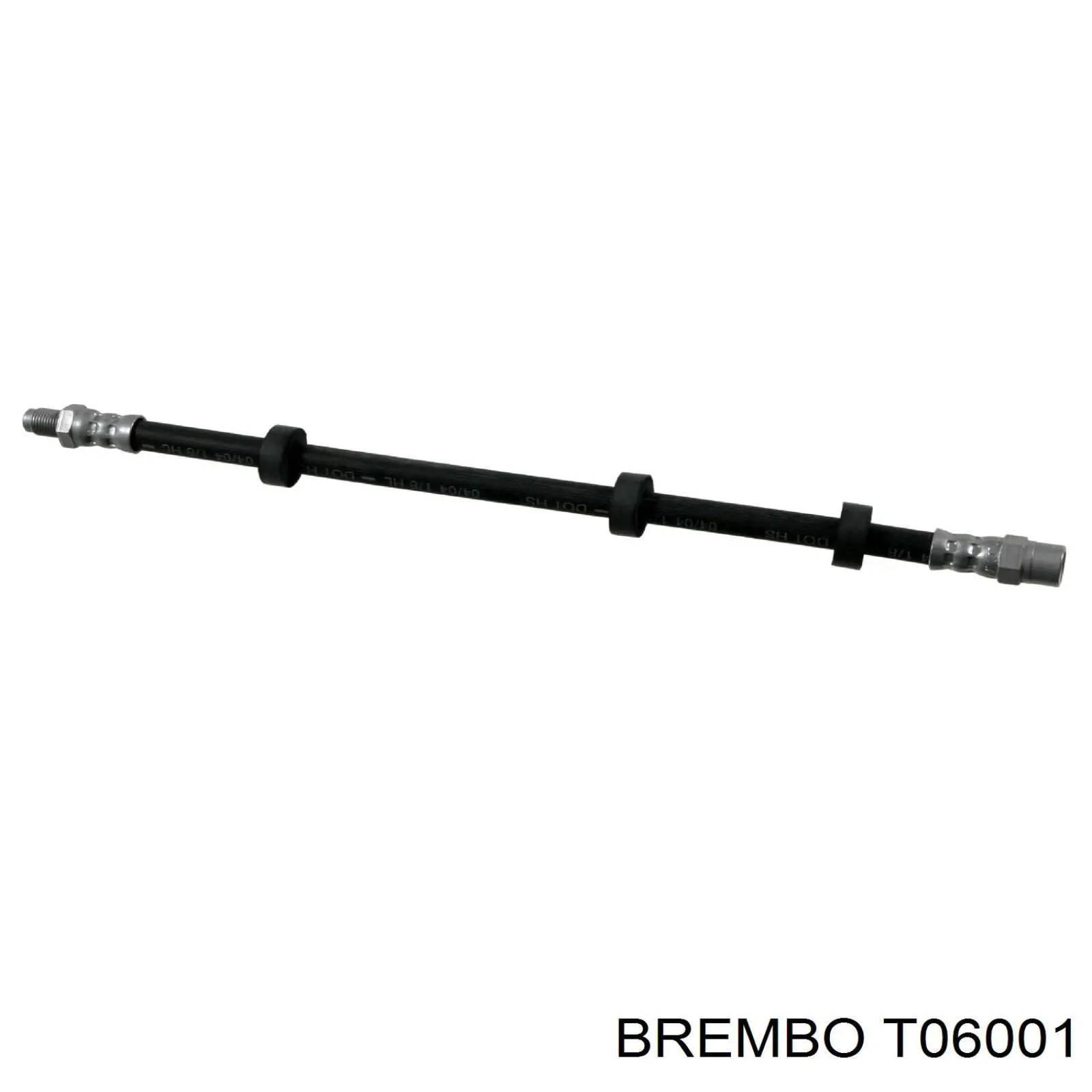 T06001 Brembo шланг тормозной задний
