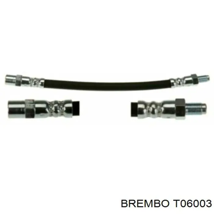 Шланг тормозной задний Brembo T06003