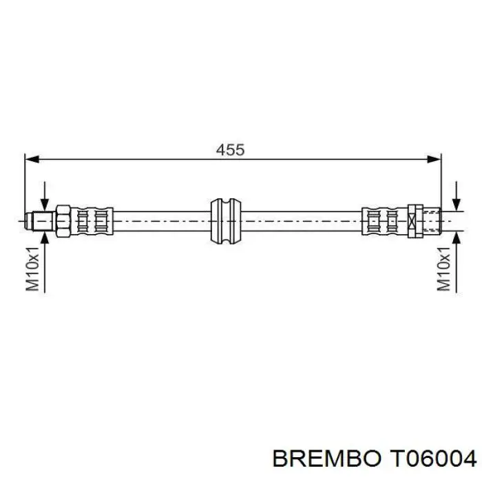 Купить T06004 Brembo Шланг тормозной передний