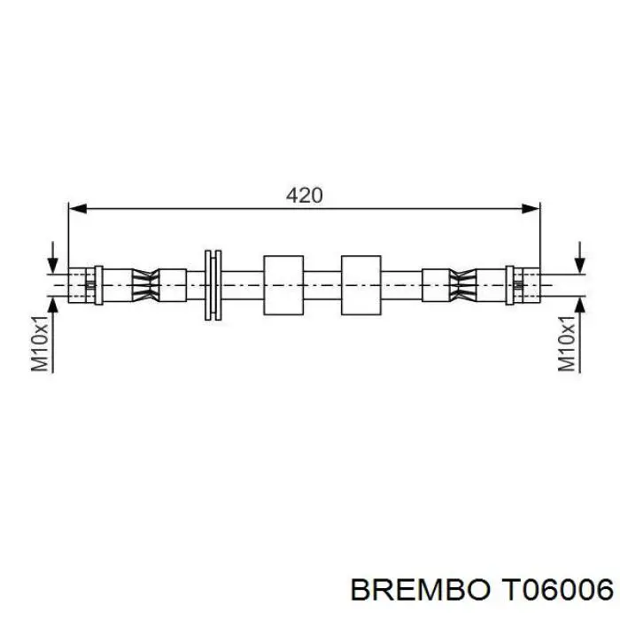 Шланг тормозной передний Brembo T06006 цена, от 7.09 USD