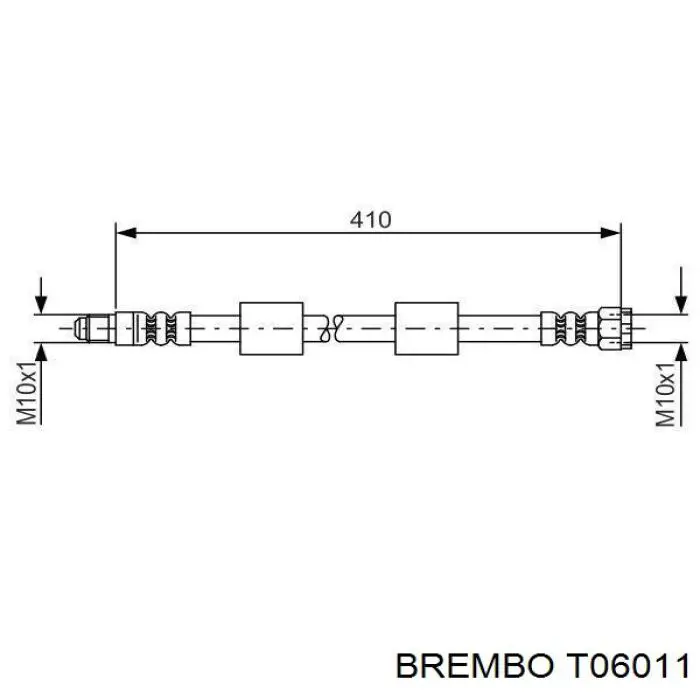 Шланг тормозной передний T06011 Brembo