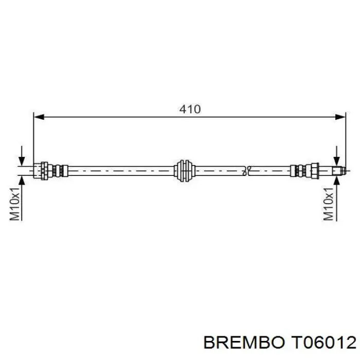 Купить T06012 Brembo Шланг тормозной передний