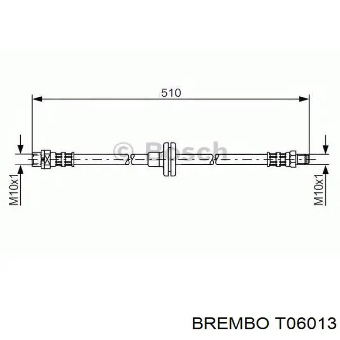Шланг тормозной передний Brembo T06013 цена, от 9.30 USD