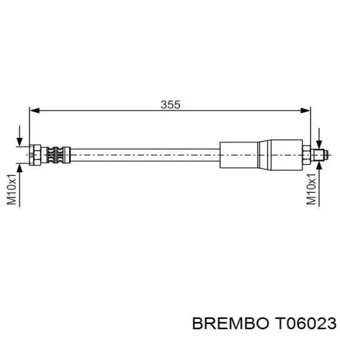 Шланг тормозной передний Brembo T06023 цена, от 5.55 USD