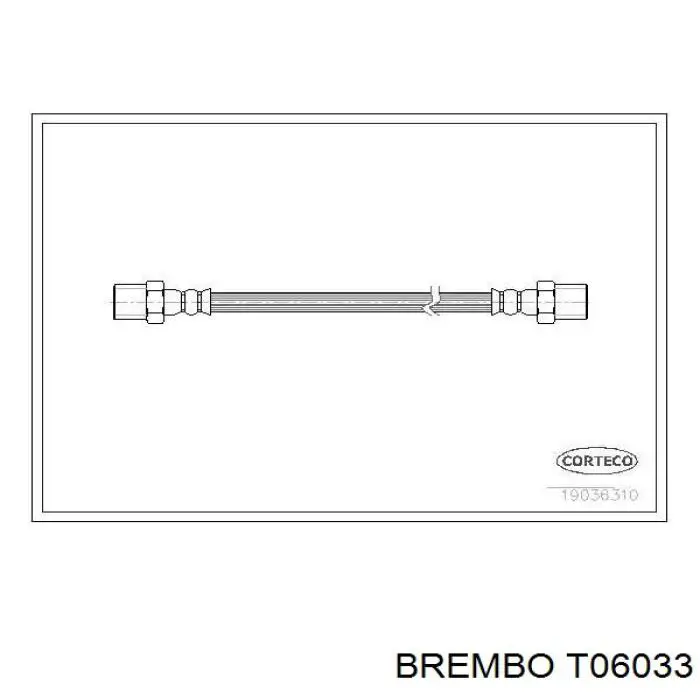 Шланг тормозной передний левый T06033 Brembo