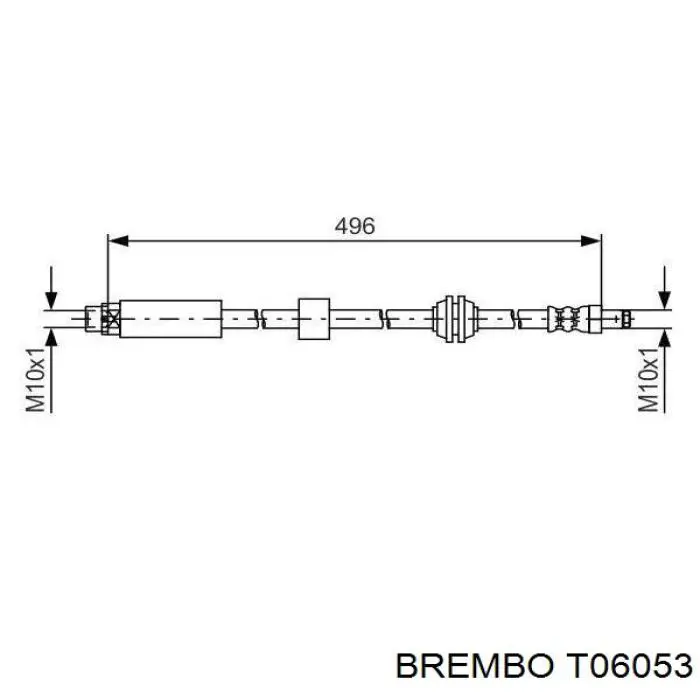 Latiguillo de freno delantero T06053 Brembo