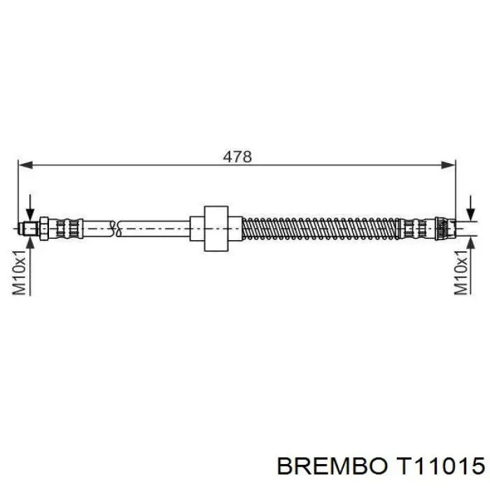 Шланг тормозной передний Brembo T11015 цена, от 10.07 USD