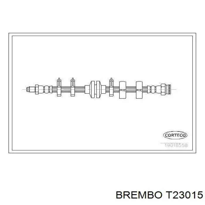 Купить T23015 Brembo Шланг тормозной передний