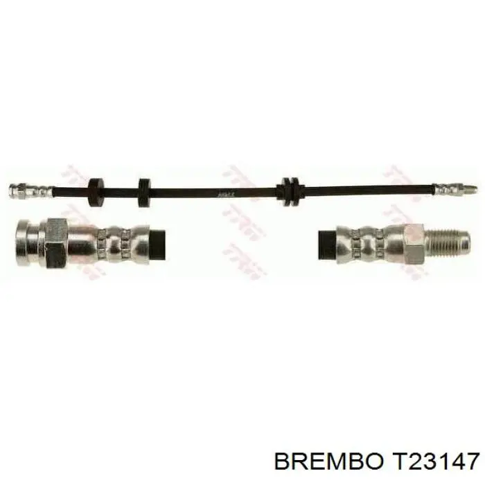 T23147 Brembo шланг тормозной передний