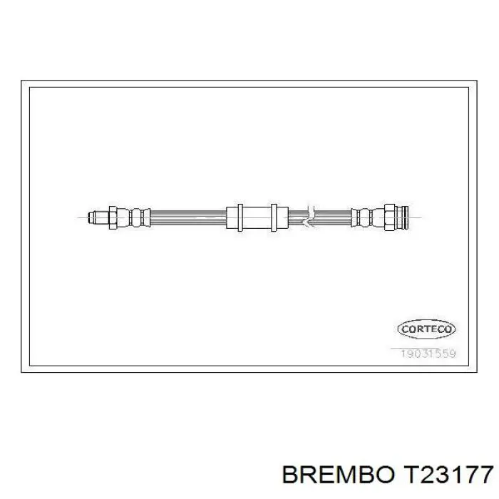 Tubo flexible de frenos trasero T23177 Brembo