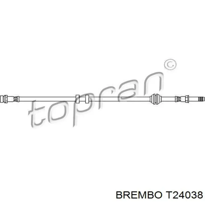 Шланг тормозной передний T24038 Brembo