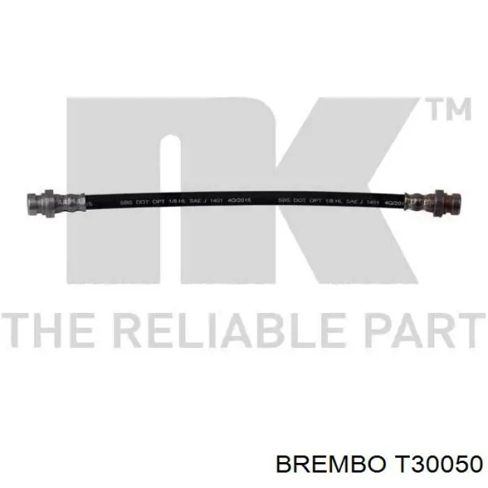 Tubo flexible de frenos trasero T30050 Brembo