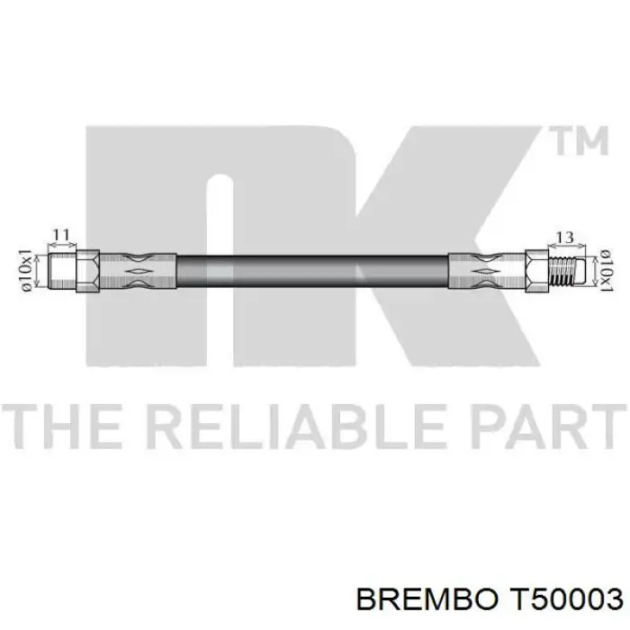 Шланг тормозной передний T50003 Brembo