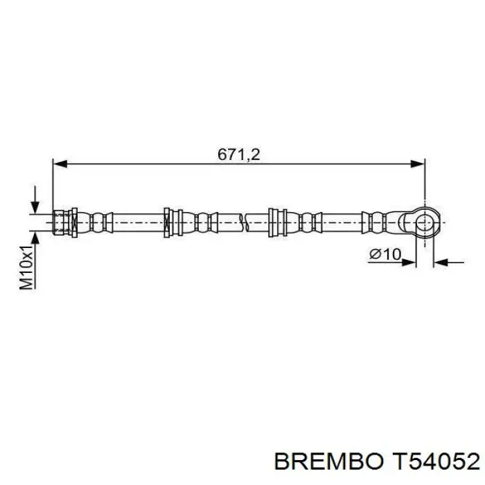 Шланг тормозной передний Brembo T54052 цена, от 13.89 USD