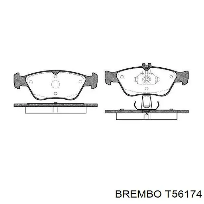 Шланг тормозной передний правый T56174 Brembo