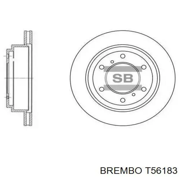 Задний тормозной шланг T56183 Brembo