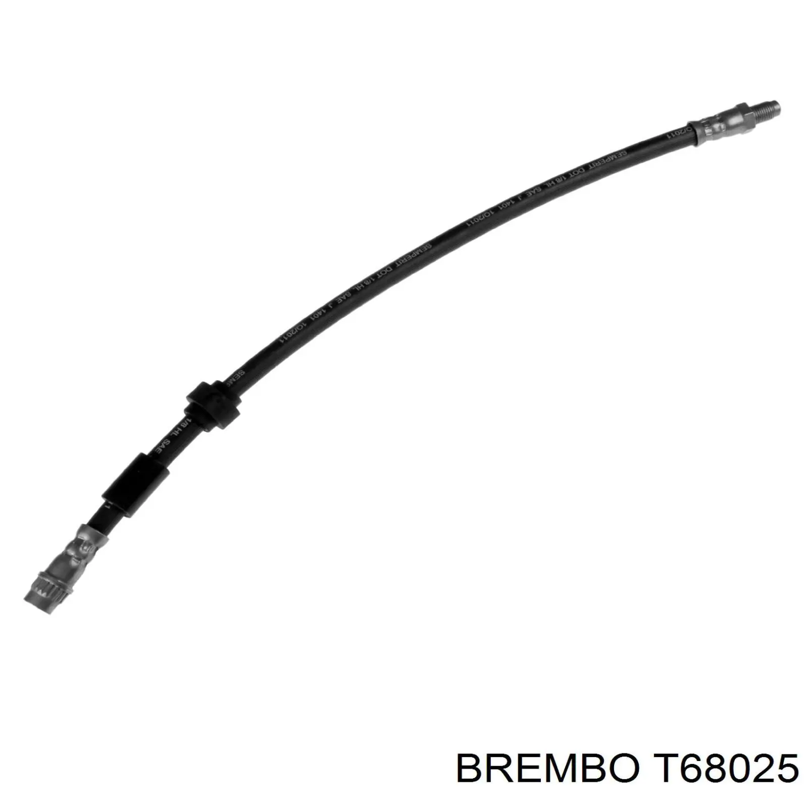 T68025 Brembo шланг тормозной задний