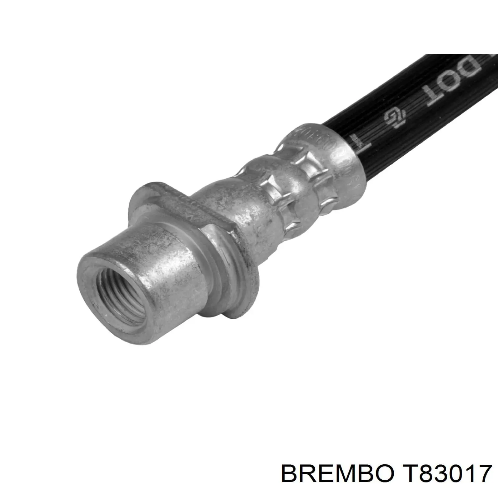 T83017 Brembo шланг тормозной передний
