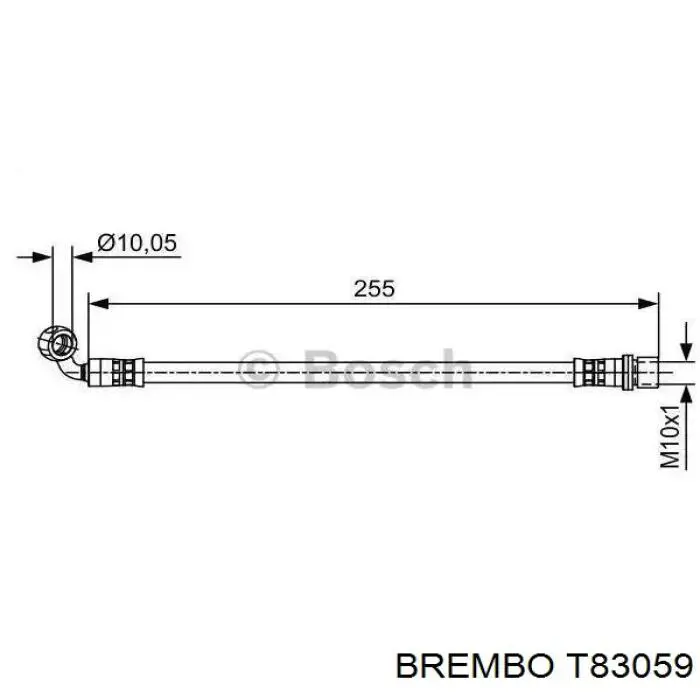 Купить T83059 Brembo Шланг тормозной передний