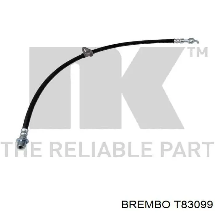 Tubo flexible de frenos delantero izquierdo T83099 Brembo