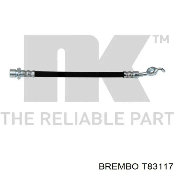Tubo flexible de frenos trasero T83117 Brembo