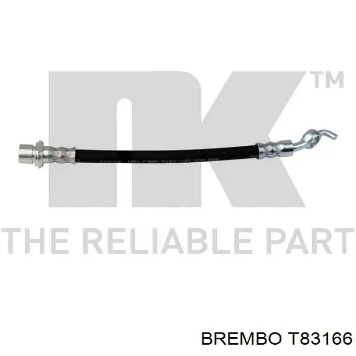 Tubo flexible de frenos trasero derecho T83166 Brembo
