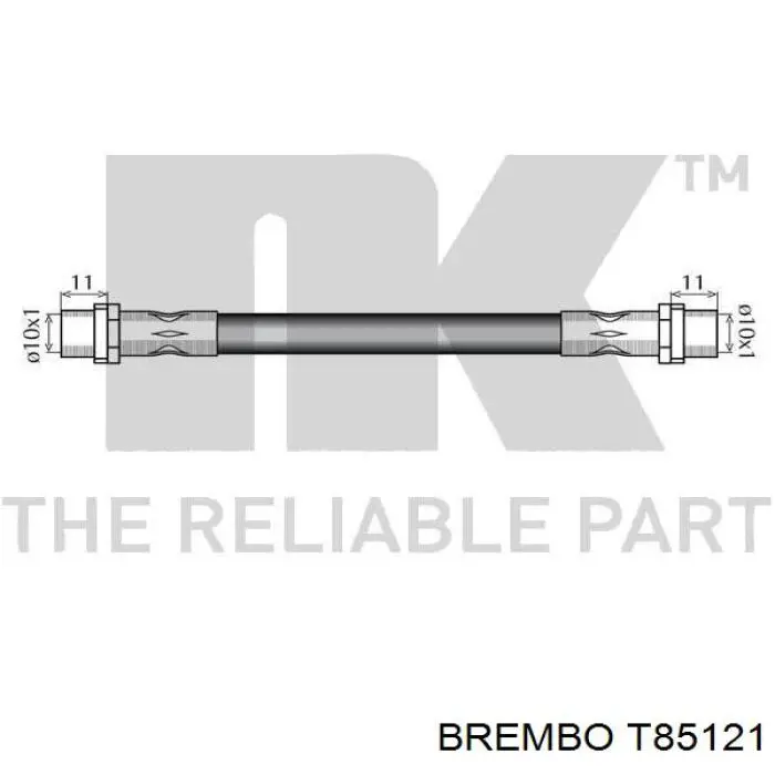 Шланг тормозной передний Brembo T85121 цена, от 8.77 USD