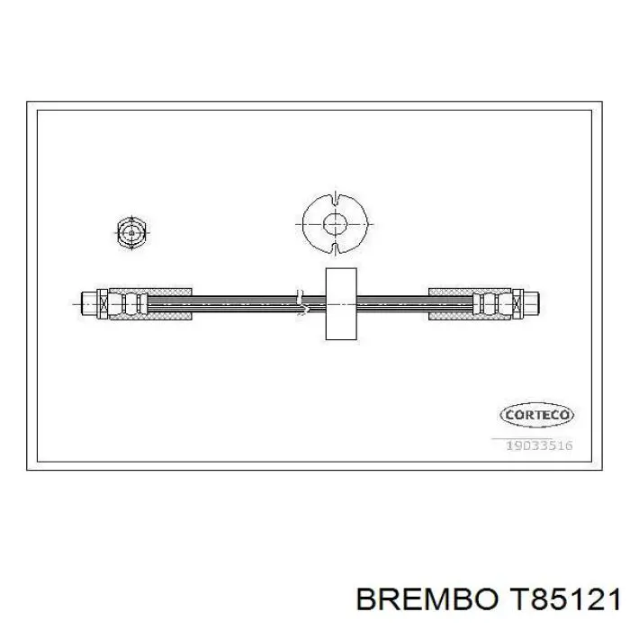 Купить T85121 Brembo Шланг тормозной передний