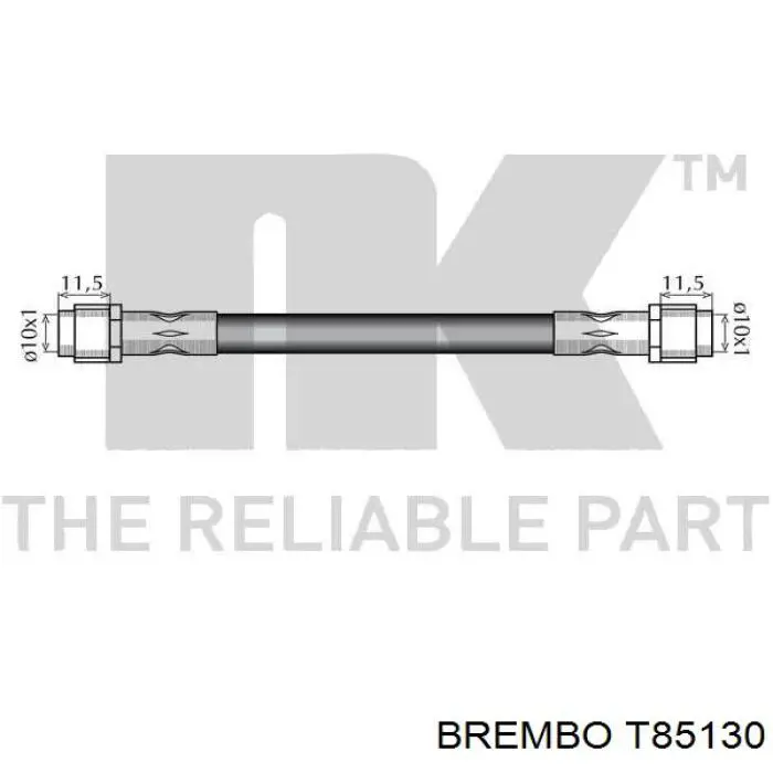 Купить T85130 Brembo Задний тормозной шланг