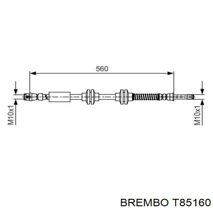 Latiguillo de freno delantero T85160 Brembo