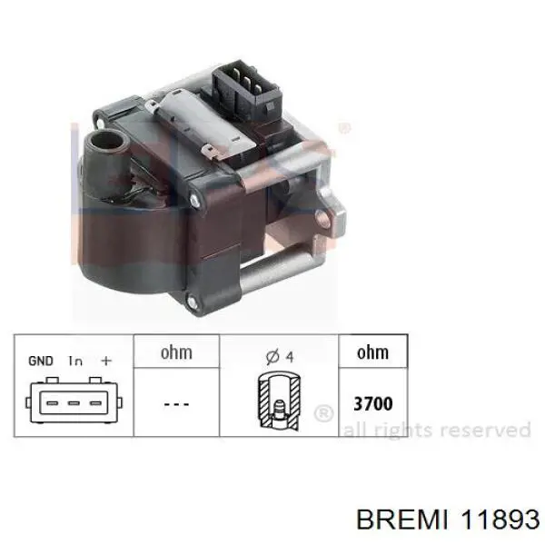 Купить 11893 Bremi Катушка зажигания