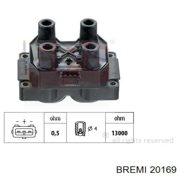 Купить 20169 Bremi Катушка зажигания