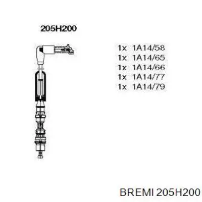 Высоковольтные провода 205H200 Bremi