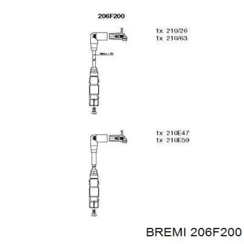 Высоковольтные провода 206F200 Bremi